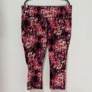 Livi Active Abstract Pink and Black Leggings